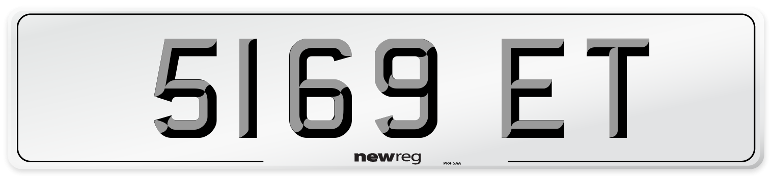 5169 ET Number Plate from New Reg